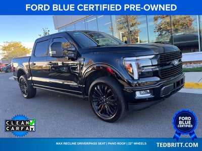 2024 Ford F-150 Platinum 4WD | Pano Roof | Htd/Vent Seats | BLIS | 360 Cam