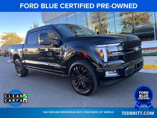 2024 Ford F-150 Platinum 4WD | Pano Roof | Htd/Vent Seats | BLIS | 360 Cam