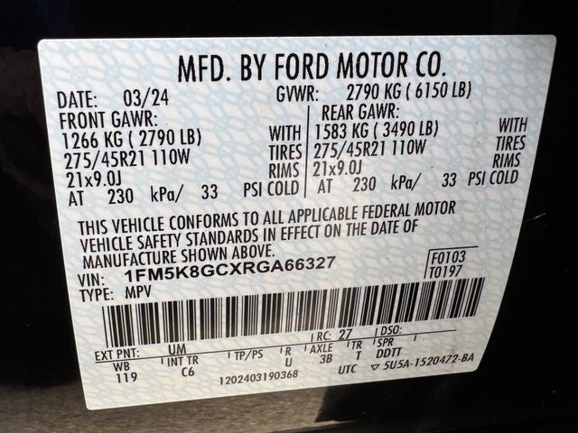 2024 Ford Explorer ST | Street Pkg | Pano Roof | Remote Start | 4WD