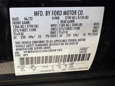 2022 Ford Explorer Platinum | Pano Roof | Class IV Tow Pkg. | 4WD