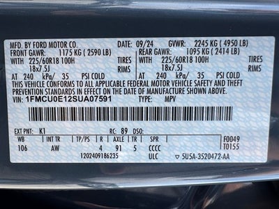 2025 Ford Escape Plug-In Hybrid Base