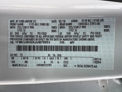 2018 Ford Escape SEL