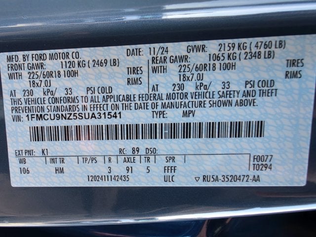 2025 Ford Escape Hybrid ST-Line Select | One Owner
