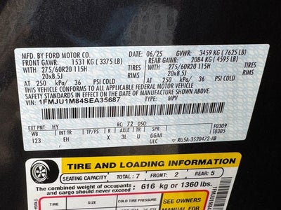 2025 Ford Expedition Platinum | Clean One Owner | Heated/Cooled Seats |