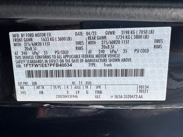 2023 Ford F-150 Lariat | Sport Pkg | Pano Roof | 360 Camera