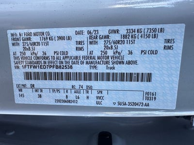 2023 Ford F-150 Platinum Hybrid | Pano Roof | 7.2KW Pro Power Onboard | Pow
