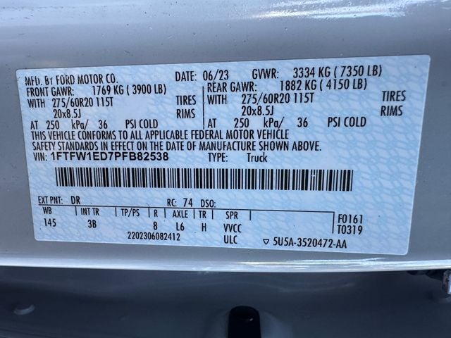 2023 Ford F-150 Platinum Hybrid | Pano Roof | 7.2KW Pro Power Onboard | Pow
