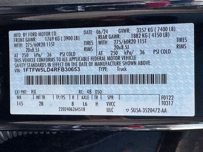 2024 Ford F-150 Lariat | Hybrid | Pano Roof | Black Pkg | 360 Camera