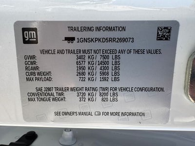 2024 Chevrolet Tahoe Z71 | Pano Sunroof | Trailer Tow Pkg | Luxury Pkg