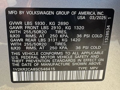 2025 Volkswagen Atlas 2.0T SE w/Technology