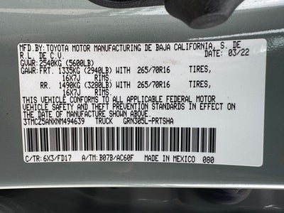 2022 Toyota Tacoma TRD Off-Road V6