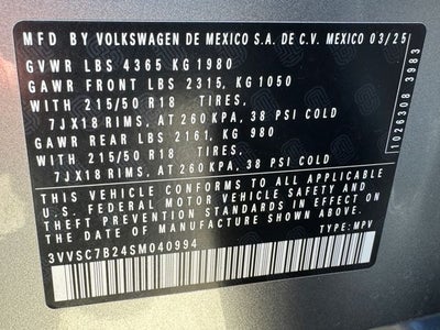 2025 Volkswagen Taos 1.5T SE