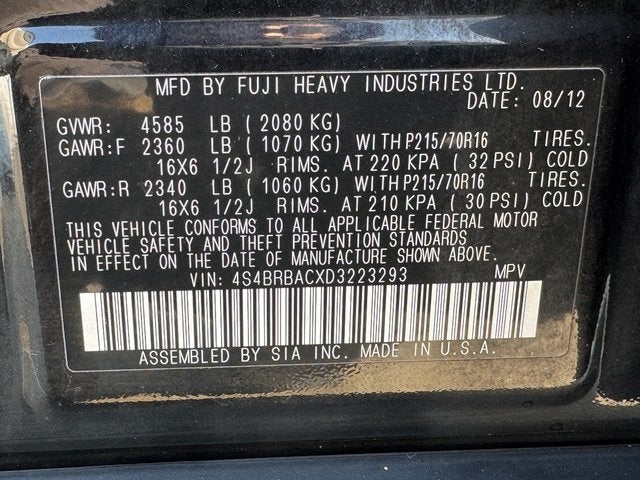 2013 Subaru Outback 2.5i