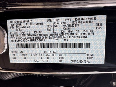 2022 Lincoln Corsair Reserve | Sport Pkg. | Pano Roof | Adaptive Cruise | AWD