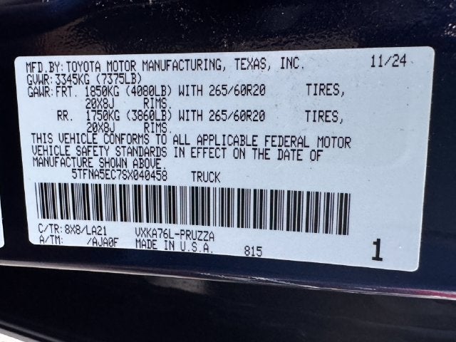 2025 Toyota Tundra Platinum | One Owner