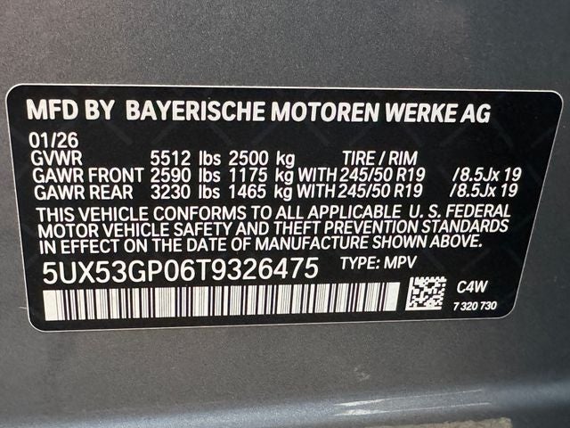 2026 BMW X3 30 xDrive | Pano Roof | 360 Camera | AWD