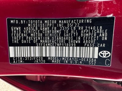 2022 Toyota Corolla SE Nightshade