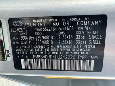 2017 Hyundai Santa Fe SE | One Owner | AWD | Heated Seats