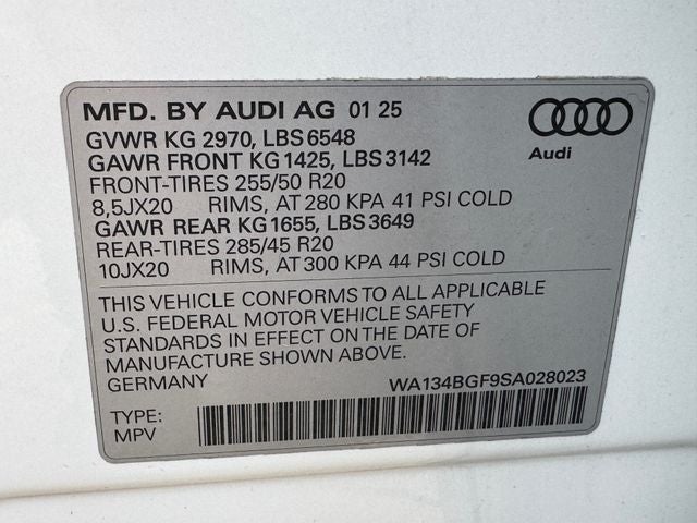 2025 Audi Q6 e-tron Prestige quattro