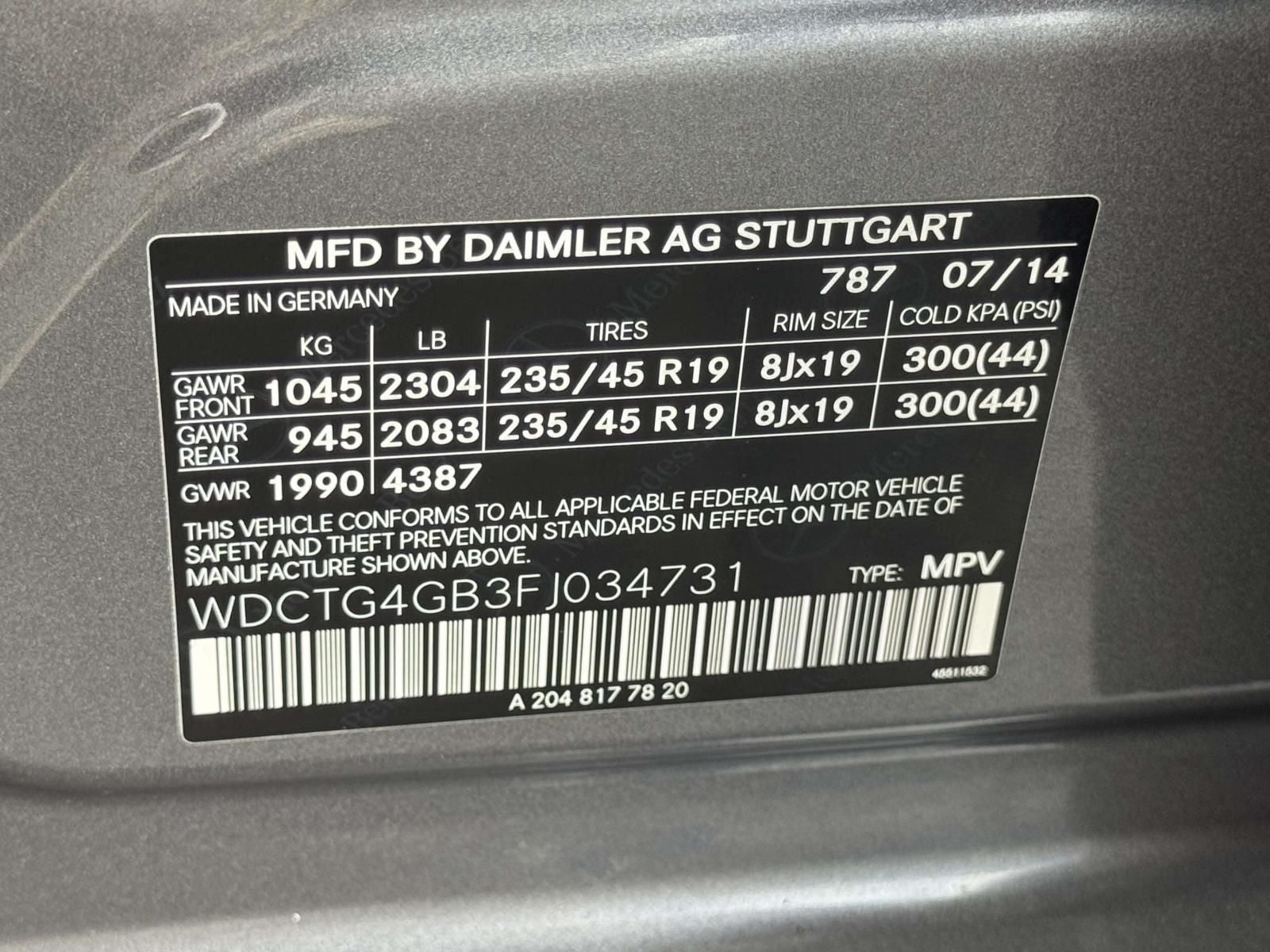 2015 Mercedes-Benz GLA GLA 250 4MATIC®