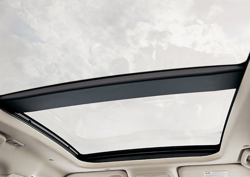 The available panoramic Vista Roof® is shown from inside a 2024 Lincoln Corsair® SUV. | Ted Britt Chantilly Lincoln in Chantilly VA