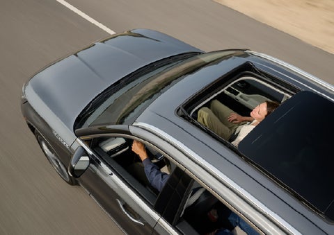 The available panoramic Vista Roof® of a 2027 Lincoln Aviator® SUV is open. | Ted Britt Chantilly Lincoln in Chantilly VA