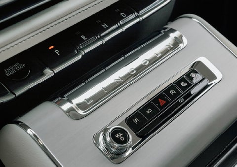The piano key gear selector of a 2027 Lincoln Aviator® Back Label™ SUV. | Ted Britt Chantilly Lincoln in Chantilly VA