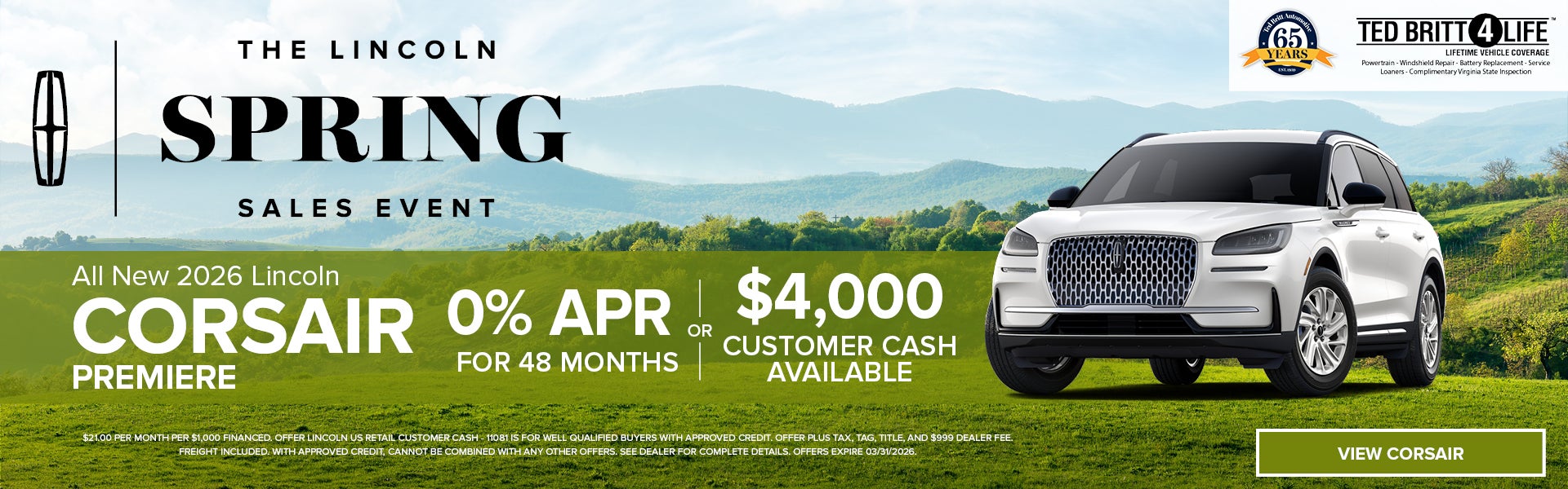 New 2026 Lincoln Corsair 