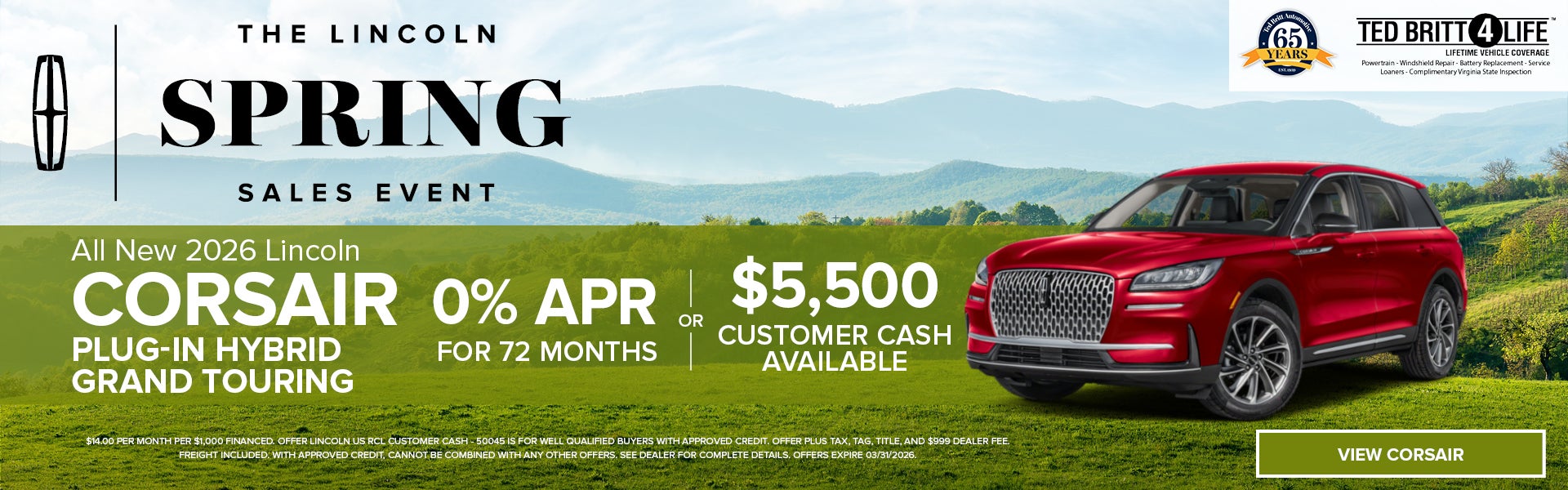 NEW 2026 LINCOLN CORSAIR PLUG-IN HYBRID